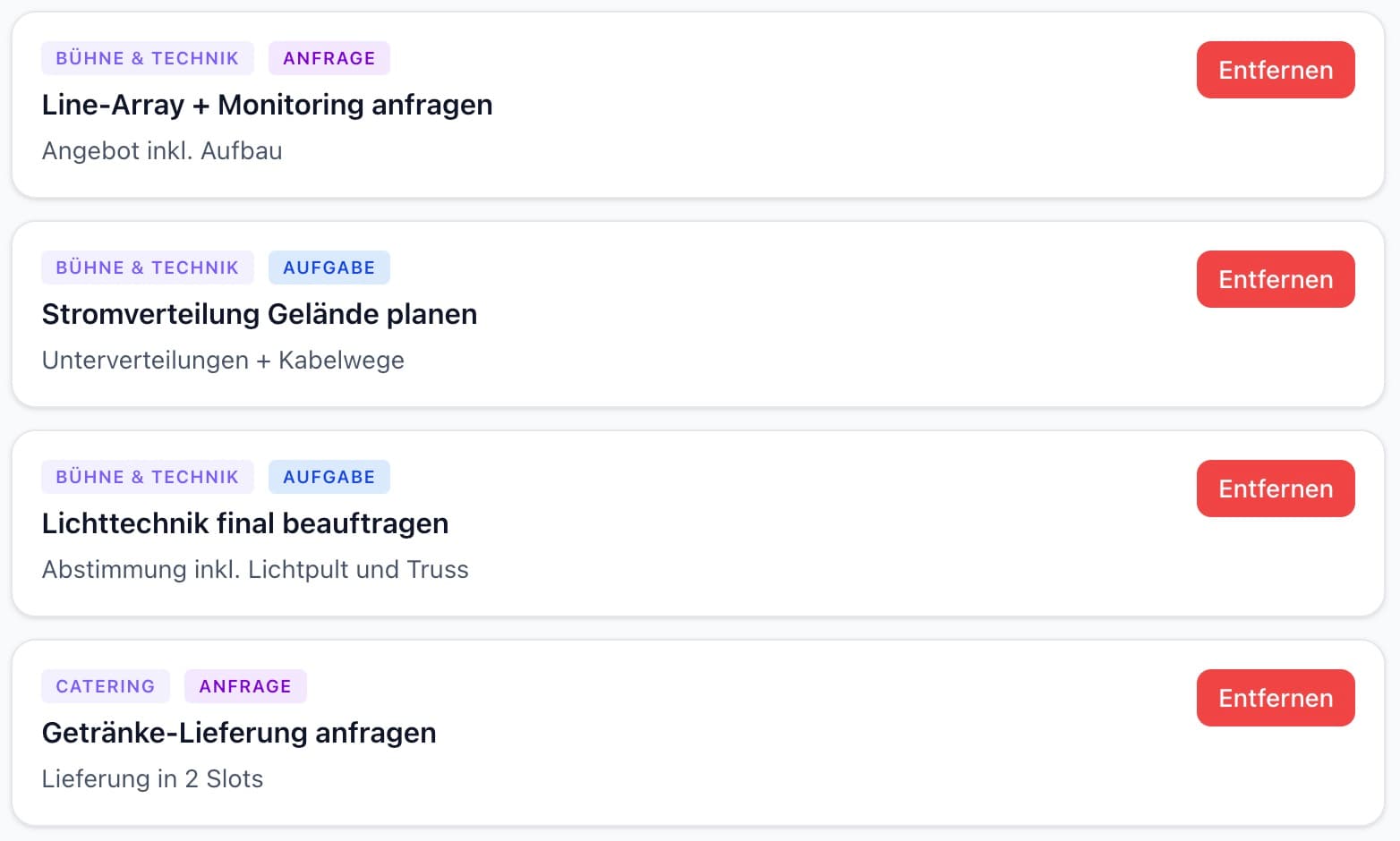 Screenshot: Vorlagen